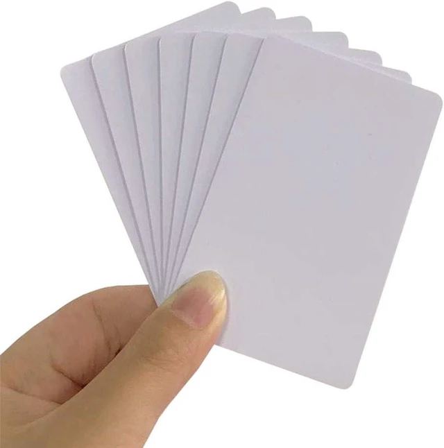 Alt view image 2 of 6 - NTAG215 NFC Cards NFC Tags Blank PVC Smart Cards 504 Bytes 13.56MHz Waterproof Programmable Read/Write Compatible with iPhone 7 iOS 13 or Later Solid White 85.5*54*0.8mm 50 Pcs