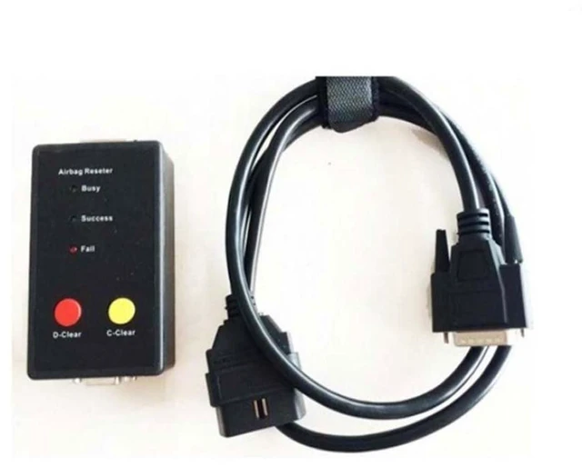 Alt view image 5 of 5 - Airbag Reset Tool OBD II Diagnostic Device Airbag Sensor Crash Data Eraser Fault Memory Reset Device for 1999-2002 Sensors with HC12CPU or CR16 PLCC44 English No PC Required Red and Yellow Buttons