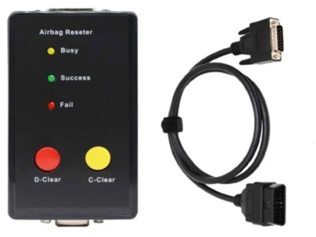 Main image of Airbag Reset Tool OBD II Diagnostic Device Airbag Sensor Crash Data Eraser Fault Memory Reset Device for 1999-2002 Sensors with HC12CPU or CR16 PLCC44 English No PC Required Red and Yellow Buttons