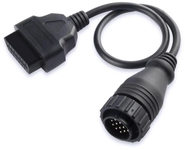 Alt view image 2 of 5 - 14 Pin to 16 Pin OBD2 Diagnostic Cable Male to Female Adapter Automotive Diagnostic Connector Cord for 14-Pin Vehicle OBD2 Port Flexible Cable for Diagnostic Tools and Code Readers