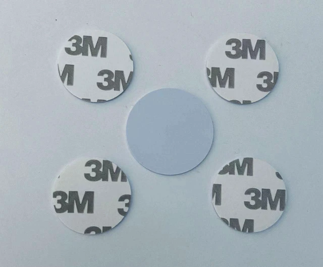 Alt view image 2 of 4 - NTAG215 NFC Tags Cards with 3M Adhesive Stickers Round PVC Tags 504 Byte Writable Memory Cards for NFC Enabled Phones DIY Authentication Payment and Business Contact White 1inch 50pcs