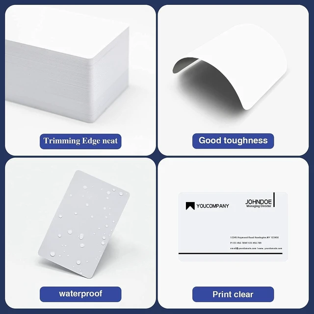 Alt view image 6 of 6 - 13.56MHz FM1108 1K RFID Access Control Cards MF Classic 1K ISO14443A PVC Contactless IC Cards 4-Byte UID Password Protected Printable Double-Sided ID Cards Credit Card Size White 20 Pack