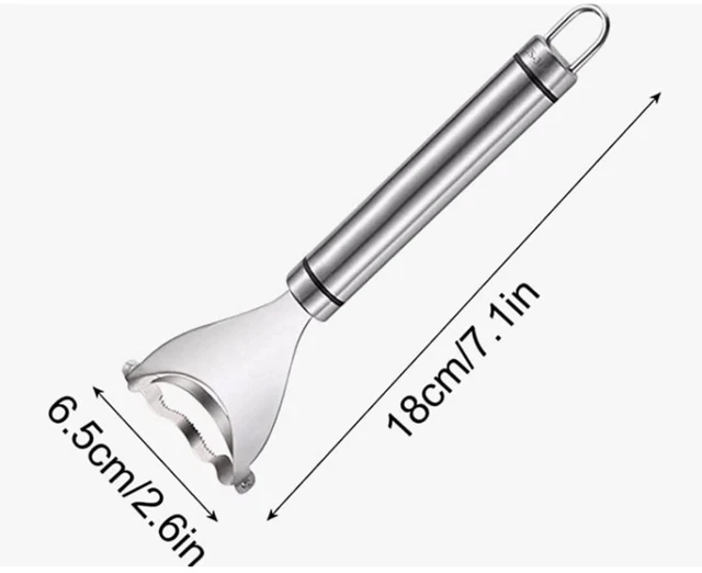 Alt view image 7 of 7 - Stainless Steel Corn Cob Peeler Corn Kernel Remover Corn Cutter and Corn Stripper Tool with Serrated Blade Ergonomic Handle Food Grade Easy Clean Kitchen Utensil for Fresh Corn Salad Cooking 18*6.5cm