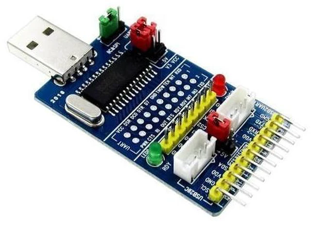 Main image of CH341A USB Serial Adapter Module USB to SPI I2C IIC UART TTL ISP Converter EPP MEM Parallel Port Interface RS232 RS485 Level Conversion 3.3V/5V STC MCU Programming Debug Compatible with Windows