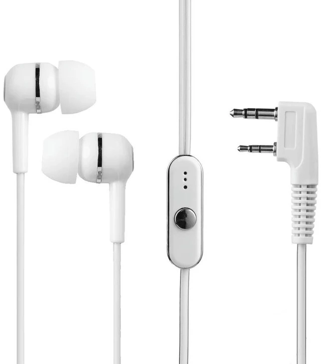 Main image of PTT Microphone Earpiece Headset 2 Pin Dual Earphone Walkie Talkie Headset with Push-to-Talk Mic Two-Ear Earpiece Replacement for Walkie Talkie Use 1.2m