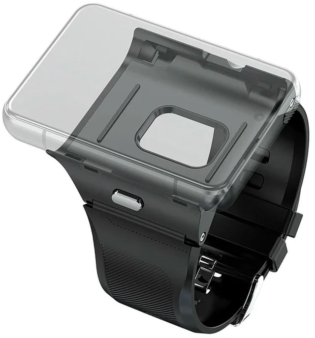 Alt view image 2 of 4 - Smart Watch Strap Holder and Back Cover Accessory Watch Band Mounting Support for LOKMAT APPLLP MAX Android Smart Watch Easy to Disassemble and Assemble