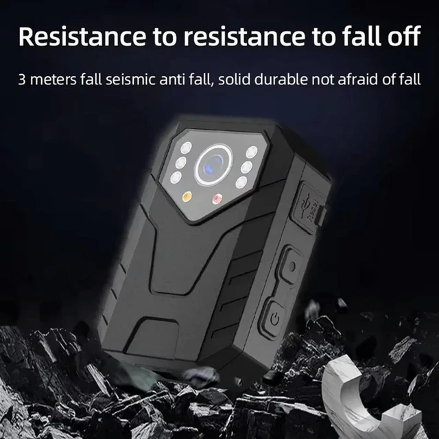Alt view image 2 of 3 - Mini Body Camera Full HD 1080P Video Recorder with 2 Inch IPS Touch Screen Night Vision Camera for Security Guard and Police Video Recording Police Cam