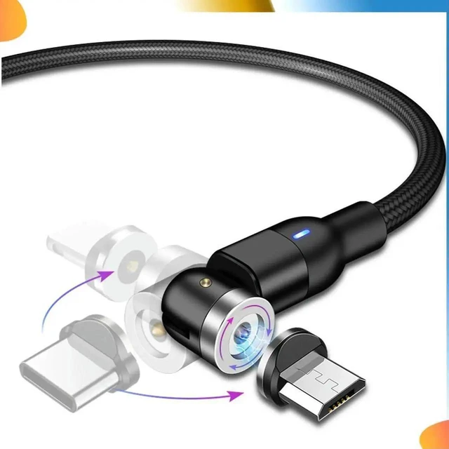 Main image of Round Magnetic Cable Plug Micro-USB Fast Charging Adapter Magnetic Charger Connector Phone Charging Plug for Android Phones Magnetic Cable Charging Accessory 2X