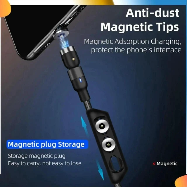 Alt view image 3 of 4 - Round Magnetic Cable Plug Micro-USB Fast Charging Adapter Magnetic Charger Connector Phone Charging Plug for Android Phones Magnetic Cable Charging Accessory 2X