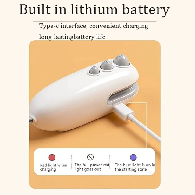 Alt view image 7 of 7 - GodelyFKJ Mini Bag Sealer USB-C Rechargeable Heat Sealer with Hidden Cutter 2-in-1 Chip Bag Sealing Tool Built-In Lithium Battery ABS Food Bag Sealer for Kitchen and Plastic Bag Storage