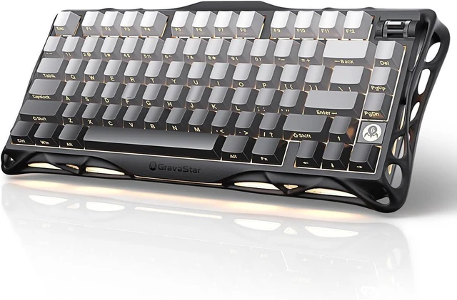 Main image of Mercury K1 75% Wireless Mechanical Gaming Keyboard Compact Gasket-Mounted Custom Keyboard with Hot-Swap Socket Linear Switches USB-C/Bluetooth 5.0/2.4GHz RGB Backlit Gradient Black