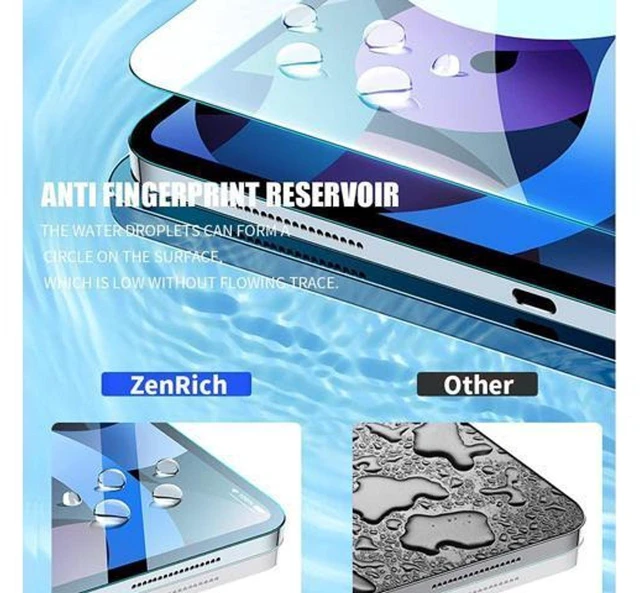 Alt view image 5 of 7 - Tempered Glass Screen Protector 9H 0.33mm Blue Light Blocking Compatible with iPad Air 10.9 Inch 4th 5th Gen iPad Pro 11 Inch 1st 2nd 3rd Gen Pencil Compatible Case Friendly 2 Pack