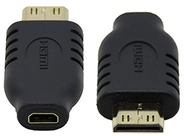 Main image of Type D Micro HDMI Female to Type C Mini HDMI 1.4 Male Adapter 4K 60Hz High Speed Micro HDMI Cable Converter Gold Plated Connectors with Strain Relief and Foil Shielding for DC/DV