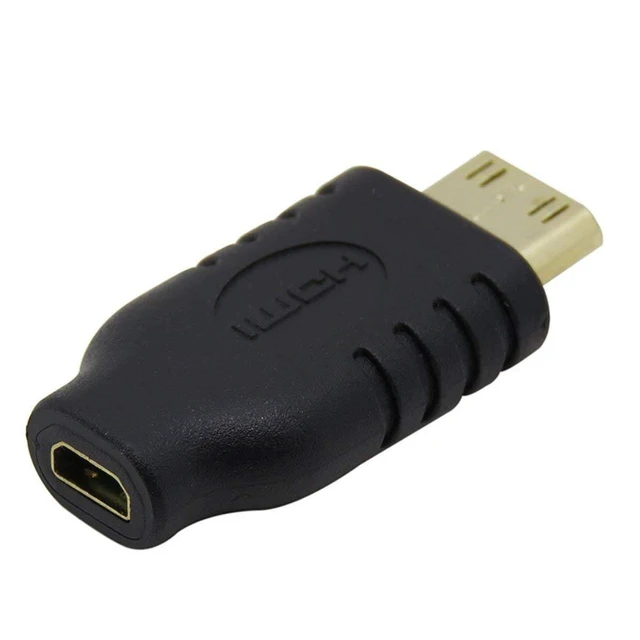 Alt view image 3 of 6 - Type D Micro HDMI Female to Type C Mini HDMI 1.4 Male Adapter 4K 60Hz High Speed Micro HDMI Cable Converter Gold Plated Connectors with Strain Relief and Foil Shielding for DC/DV