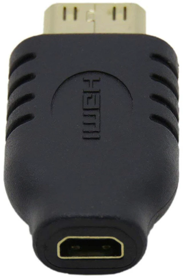 Alt view image 4 of 6 - Type D Micro HDMI Female to Type C Mini HDMI 1.4 Male Adapter 4K 60Hz High Speed Micro HDMI Cable Converter Gold Plated Connectors with Strain Relief and Foil Shielding for DC/DV