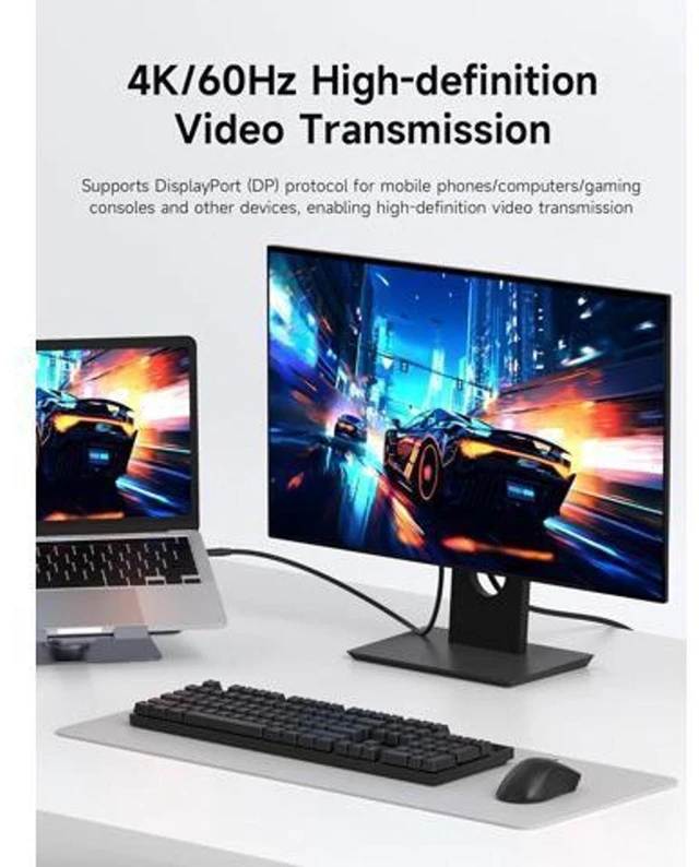 Alt view image 6 of 7 - USB-C 10Gbps 4K60Hz 240W Charging Data Cable Ultra-Slim Flexible Power Supply Cable with Wedge Joint and E-Marker PD 3.1 Fast Charging Cable for AR Smart Glasses 4.9ft