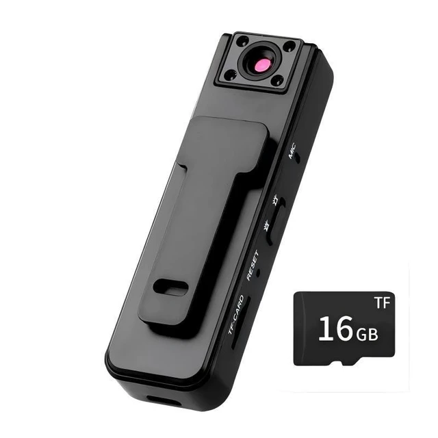 Alt view image 2 of 7 - Body Worn Camera 1080P HD Video Recorder with Audio Recording Night Vision Sports Camera 500mAh Battery 128GB Storage Back Clip for Hands-Free Evidence Recording