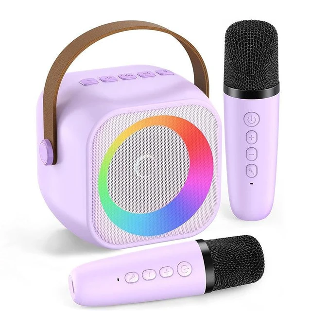 Alt view image 2 of 6 - K29 Portable Karaoke Microphone Speaker 2-in-1 Wireless Bluetooth 5.3 Singing Machine with 5W Speaker 1200mAh Rechargeable Battery Type-C Charging 5 Sound Effects for Home KTV Parties