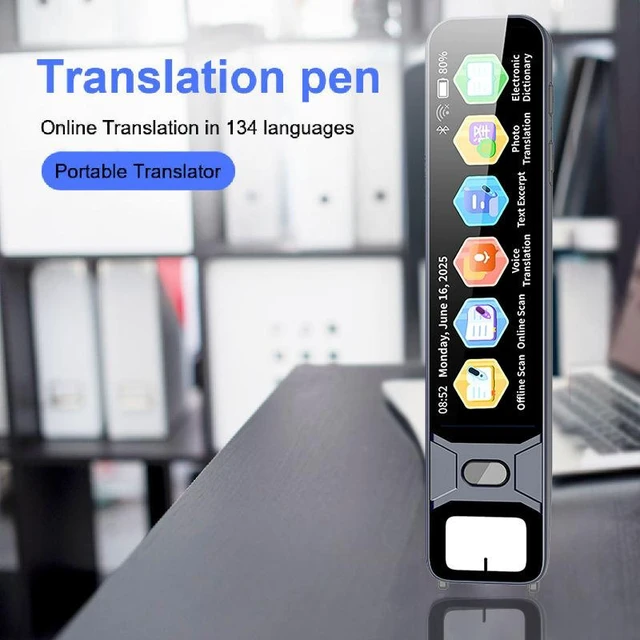 Alt view image 4 of 6 - S08 AI Voice Translator Pen 134-Language Translation Device with ChatGPT Integration Offline Text and Speech Translation 22-Language Transcription HD Recording for Learning and Travel