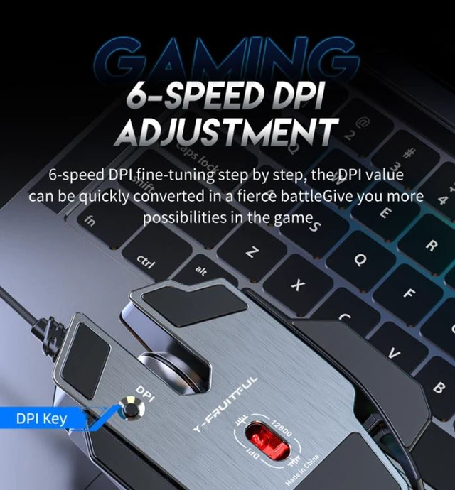 Alt view image 3 of 5 - M7 Gaming Mouse Wired RGB Computer Mouse with 6 Programmable Buttons 1000Hz Polling Rate 12800 DPI Macro Support Mechanical Switches Ergonomic Design for PC Office & Gaming
