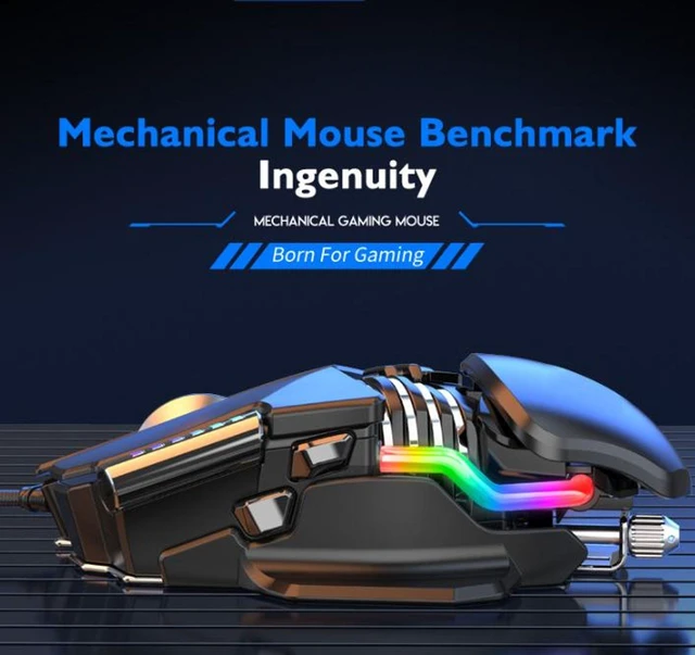 Alt view image 5 of 5 - M7 Gaming Mouse Wired RGB Computer Mouse with 6 Programmable Buttons 1000Hz Polling Rate 12800 DPI Macro Support Mechanical Switches Ergonomic Design for PC Office & Gaming