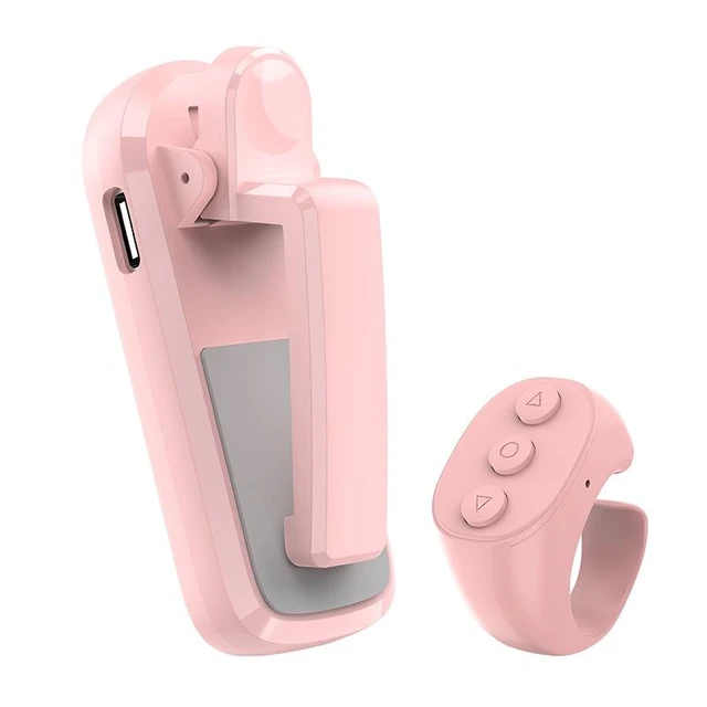 Main image of JX-07 Wireless Page Turner Remote E-Book Reading Clicker Finger Ring Controller USB-C Rechargeable Hands-Free Book and Document Navigation for Smartphones Tablets and E-Readers pink