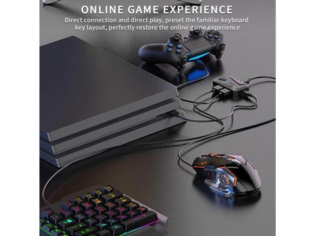 Alt view image 2 of 5 - USB C Keyboard and Mouse Converter Adapter Wired Programmable Game Controller Converter with 3 USB Ports Plug and Play OTG Adapter for Online Gaming Compatible with PS3 PS4 PS5 Xbox 360 Xbox ONE