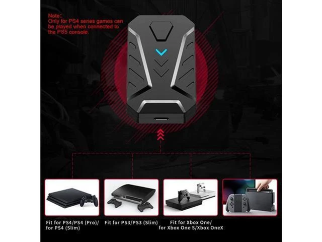 Alt view image 3 of 5 - USB C Keyboard and Mouse Converter Adapter Wired Programmable Game Controller Converter with 3 USB Ports Plug and Play OTG Adapter for Online Gaming Compatible with PS3 PS4 PS5 Xbox 360 Xbox ONE