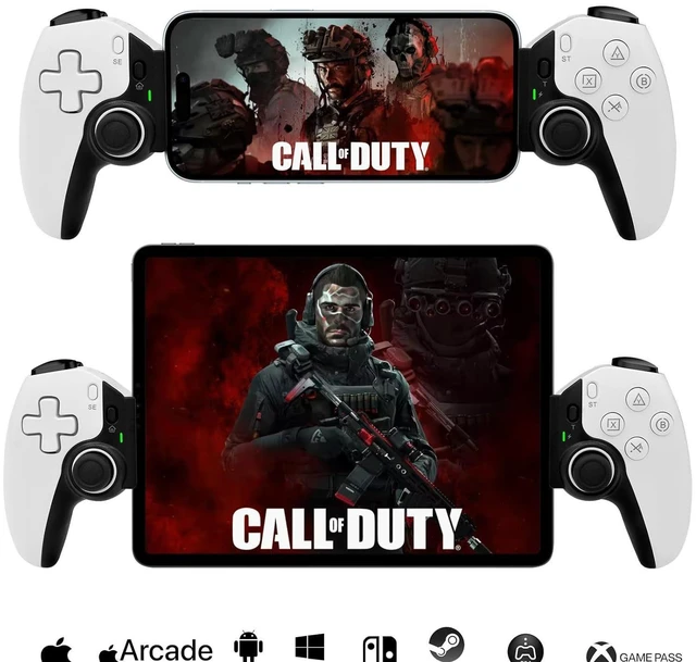 Main image of D9 Telescopic Mobile Game Controller Hall Effect Joysticks and Triggers 6-Axis Gyro Gamepad 2 Macro Back Buttons Bluetooth 5.2 MFi Certified Turbo Function For iOS/Android/PC/Switch
