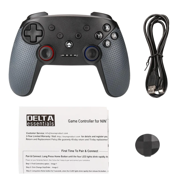 Alt view image 3 of 4 - Wireless Bluetooth Game Controller 6-Axis Gyroscope Motion Controller with Dual Vibration Turbo Function 500mAh 15-20H Battery Type-C Charging For Switch & PC X-Input/D-Input