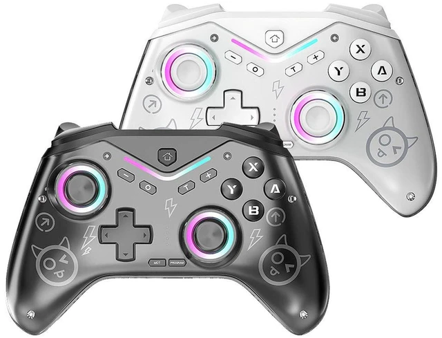 Alt view image 2 of 6 - CM619 Magnetic Hall Effect Game Controller with Swappable Faceplates 1000Hz Polling 1ms Response Bluetooth 5.0/2.4G/Wired RGB Lighting 600mAh Battery 6-Axis Gyro
