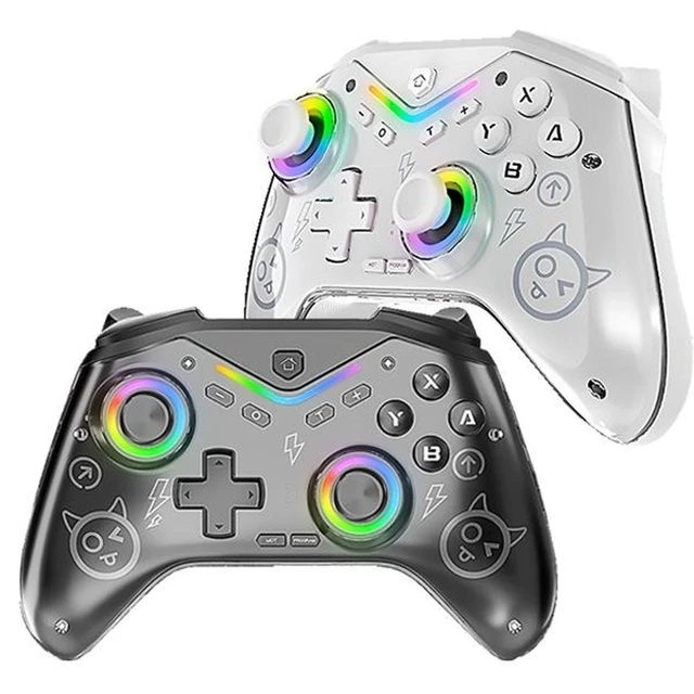 Alt view image 4 of 6 - CM619 Magnetic Hall Effect Game Controller with Swappable Faceplates 1000Hz Polling 1ms Response Bluetooth 5.0/2.4G/Wired RGB Lighting 600mAh Battery 6-Axis Gyro