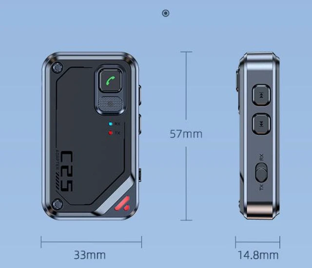 Alt view image 4 of 7 - C25 Bluetooth 5.3 Transmitter Receiver 2-in-1 AUX Audio Adapter Wireless Bluetooth Audio Transmitter and Receiver 10m Range 13H Tx / 17H Rx Battery 3.5mm AUX Plug & Play for TV Car and Home Stereo