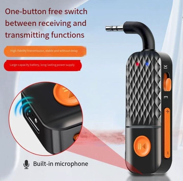 Alt view image 2 of 4 - Bluetooth 5.4 Audio Receiver Transmitter 2-in-1 Wireless Music Adapter with 3.5mm Audio Plug for Car Stereo Home Stereo Amplifier Navigation and Hands-Free Calling