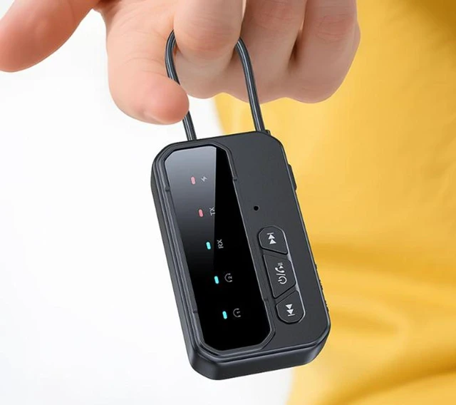 Alt view image 4 of 5 - BT-108 Bluetooth 5.4 Audio Transmitter Receiver Adapter 3-in-1 AUX Wireless Audio Adapter Dual-Link for 2 Headphones 200mAh Battery 10H RX / 6H TX Type-C Charging 3.5mm AUX Connection