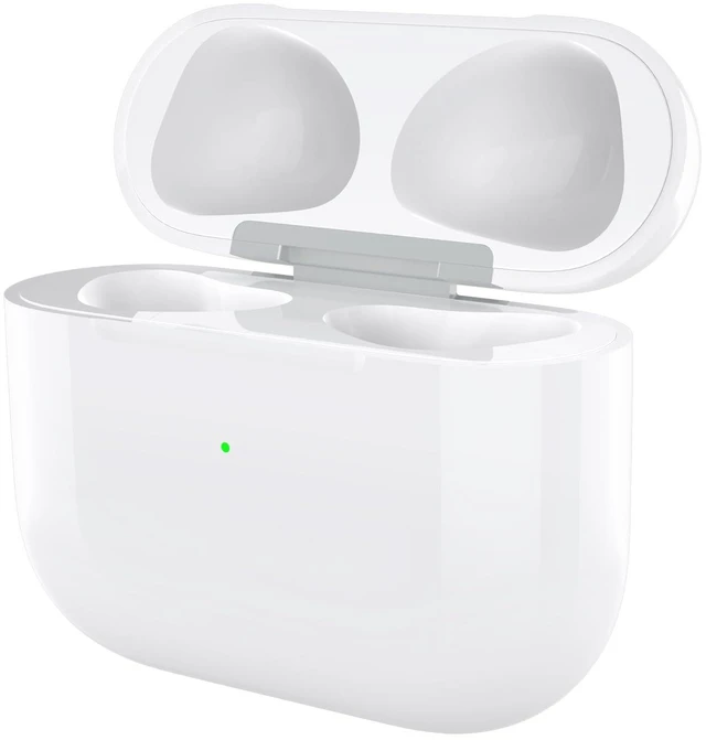 Main image of Wireless Charging Case Replacement Charger Case with Bluetooth Pairing Sync Button 600 mAh Built-in Battery Wired and Wireless Charging For Apple AirPods 3rd Gen No Earbuds White