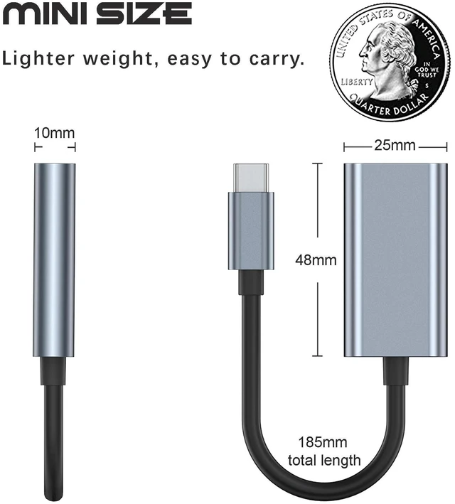 Alt view image 2 of 6 - USB-C to HDMI Adapter 4K 30Hz USB Type-C HDMI Video Cable Dongle for Monitor TV Projector USB-C Display Output Converter Plug and Play Mirror/Extended Display Thunderbolt 3/4 Compatible
