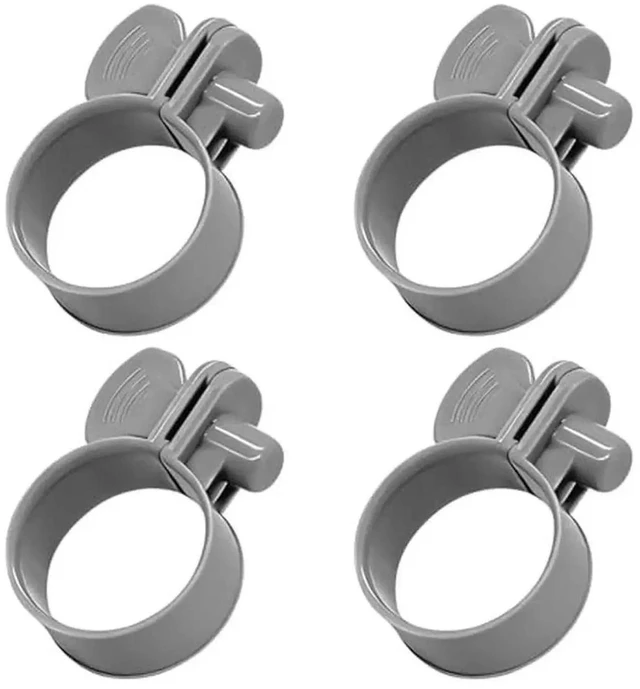 Alt view image 2 of 3 - Plastic Pool Hose Clamps Swimming Pool Hose Fasteners Pool Hose Connection Clips for Filter Pump Systems Weather-Resistant Plastic Tool-Free Hand Installation Pool Equipment Repair Accessories