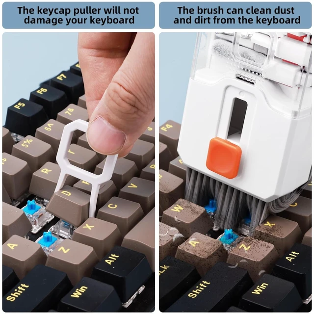 Alt view image 2 of 7 - GW013 Electronics Cleaning Kit Keyboard Cleaning Kit Laptop Screen Cleaner Computer Cleaning Tools with Keycap Puller Brushes Cleaning Cloths and Lens Pen For MacBook/iPad/iPhone