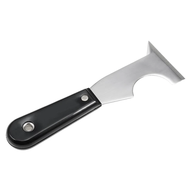 Alt view image 3 of 3 - Putty Scraper 65mm Stainless Steel Stiff Blade Paint Scraper with Wooden Handle 0.7mm Blade 95mm Blade Length 200mm Total Length for Wall Floor Tile and Wood Spackle Removal
