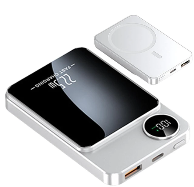 Alt view image 3 of 7 - 20000mAh Magnetic Wireless Charging Pad 20W PD3.0 Portable Power Bank Charger Multi-Device Charging Dock and Phone Earbuds Smart Watch Charging Hub for Desk Home Office Travel