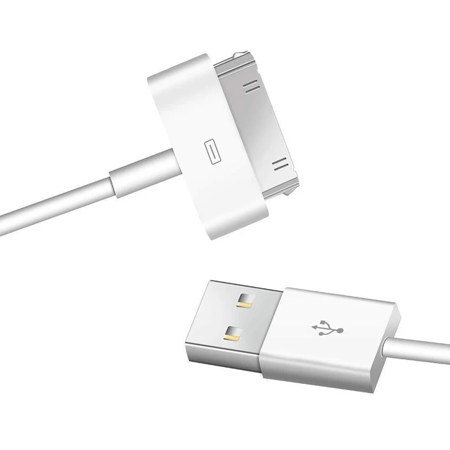 Alt view image 3 of 5 - 30 Pin USB Sync Charging Cable 30 Pin Dock Connector to USB Type-A Charging Data Cord Copper Core Replacement Cable For iPhone 4/4S/3G/3GS and iPad 1/2/3 2pcs