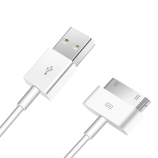 Alt view image 4 of 5 - 30 Pin USB Sync Charging Cable 30 Pin Dock Connector to USB Type-A Charging Data Cord Copper Core Replacement Cable For iPhone 4/4S/3G/3GS and iPad 1/2/3 2pcs