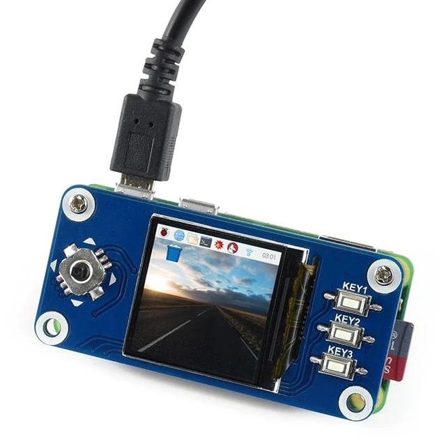 Alt view image 3 of 4 - 1.3 Inch 240x240 IPS LCD Display HAT ST7789 SPI GPIO Expansion Screen Module with Joystick and 3 Pushbuttons RGB 65K Color LED Backlight 3.3V Compatible with Raspberry Pi Boards