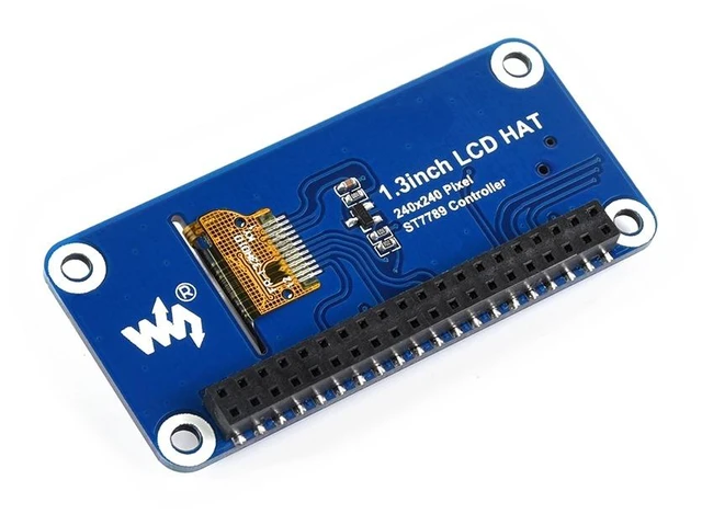 Alt view image 2 of 4 - 1.3 Inch 240x240 IPS LCD Display HAT ST7789 SPI GPIO Expansion Screen Module with Joystick and 3 Pushbuttons RGB 65K Color LED Backlight 3.3V Compatible with Raspberry Pi Boards