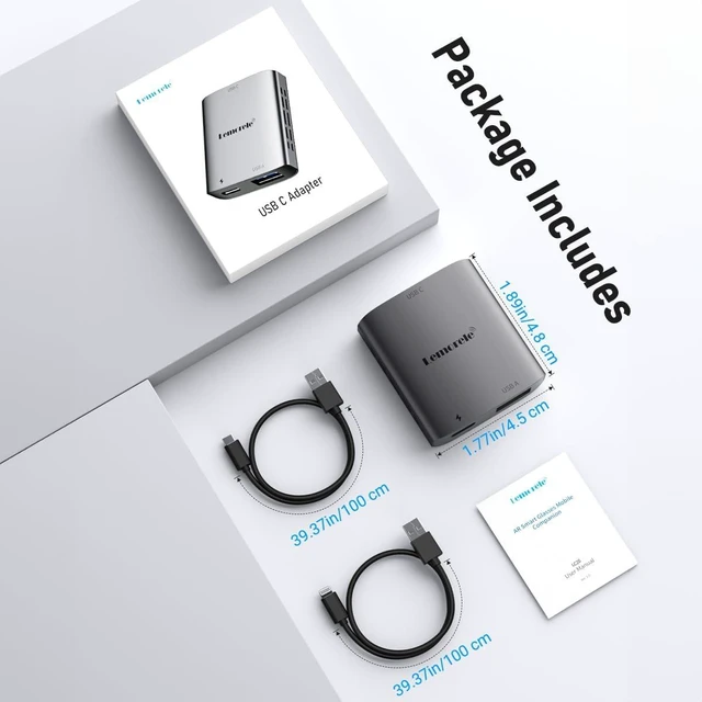 Alt view image 7 of 7 - Lightning to USB-C Adapter Lightning Video Converter USB-C AR Glasses Adapter 1080p Video Output 720p Backward Compatibility Plug and Play Aluminum Casing For iPhone 14/13/12/11 and iPad