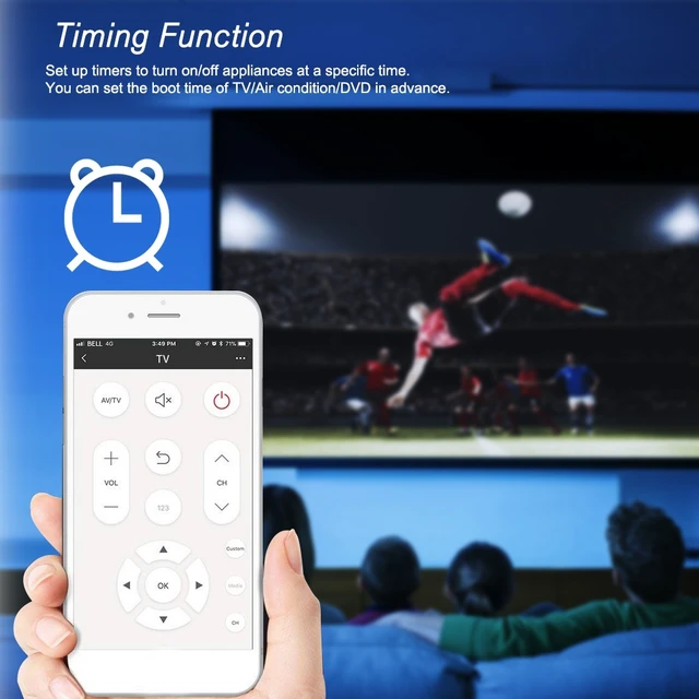 Alt view image 7 of 7 - RM4 Pro Universal Remote Controller WiFi Smart Home Automation Controller with IR/RF 433MHz and 38KHz Infrared 2.4GHz WiFi App Control Timer for TV Air Conditioner Curtains Compatible with Google Home