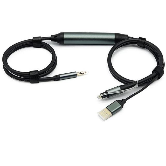Alt view image 2 of 7 - TOSLINK Optical to 3.5mm Audio Converter Cable - Digital to Analog Audio Adapter with Built-in DAC - USB Powered 24bit/192kHz 105dB Dynamic Range S/PDIF - For TV Game Console and Headphone