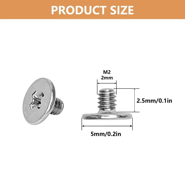 Alt view image 2 of 6 - M.2 SSD Screws Kit PCIe NVMe M2 x 2.5mm Mounting Screws Stainless Steel M.2 Drive Fasteners SSD Mounting Hardware Magnetic Screwdriver Included 100Pcs