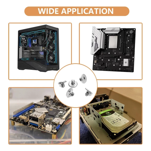 Alt view image 5 of 6 - M.2 SSD Screws Kit PCIe NVMe M2 x 2.5mm Mounting Screws Stainless Steel M.2 Drive Fasteners SSD Mounting Hardware Magnetic Screwdriver Included 100Pcs
